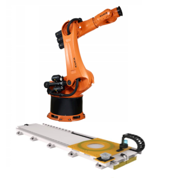 KUKA 6 AXIS KR 240 R3330 PRZEMYSŁOWY ROBOT z niestandardową szyną CNGBS do obsługi materiałów