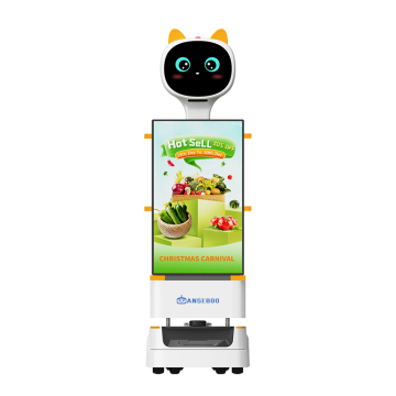 Mobile Advertising LCD Screen Robots for Supermarket Customization