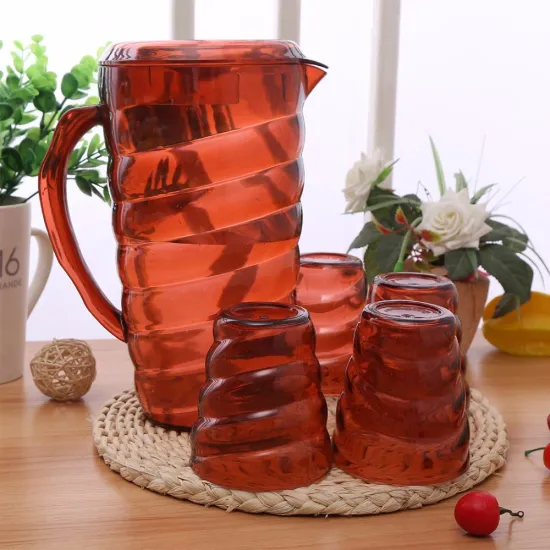 New Design Good Quality New Design Plastic Water Jug with 4 Cups