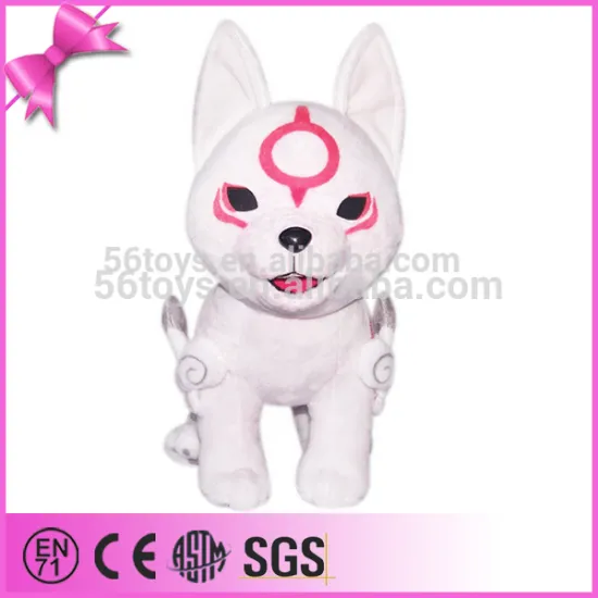 Guangdong factory custom The company mascot white wolf plush toy