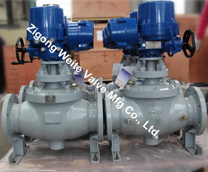 electric actuated ball valves in workshop