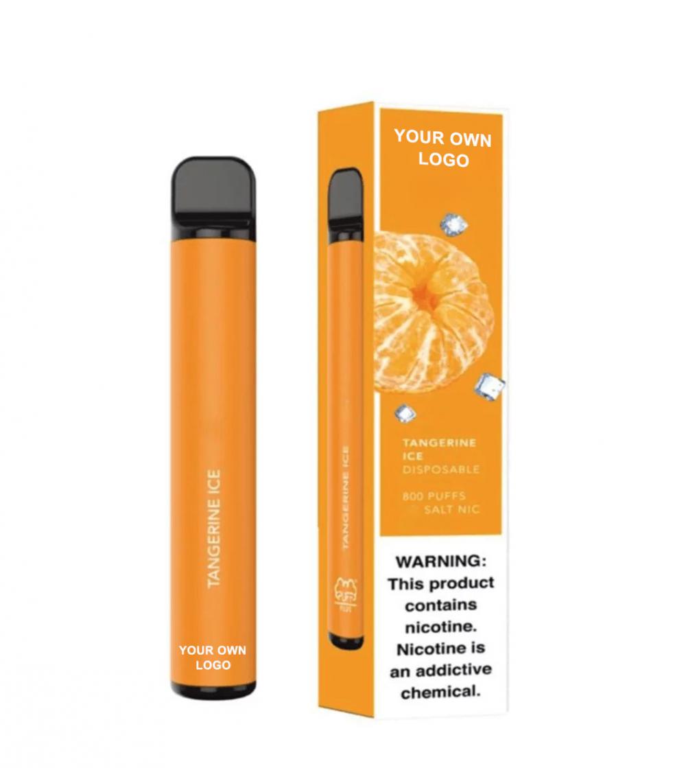 Kohandatud logovahv pluss ühekordselt kasutatav vape 800 puffs
