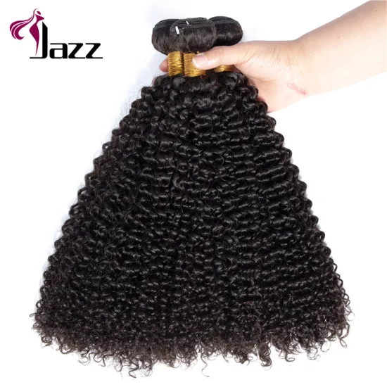 Natural color mongolian afro kinky hair, 100% unprocessed virgin full cuticle aligned kinky curly human hair