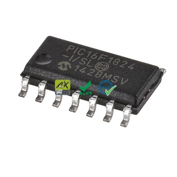 Original Microchip MCU PIC16F1824-I/SL 8-bit Microcontroller - 4KB Flash, 256B RAM, 12 I/O
