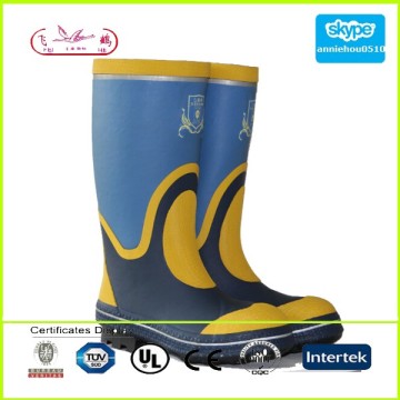 china FEIHE waterproof rubber boots/long safety shoes steel toe for customer