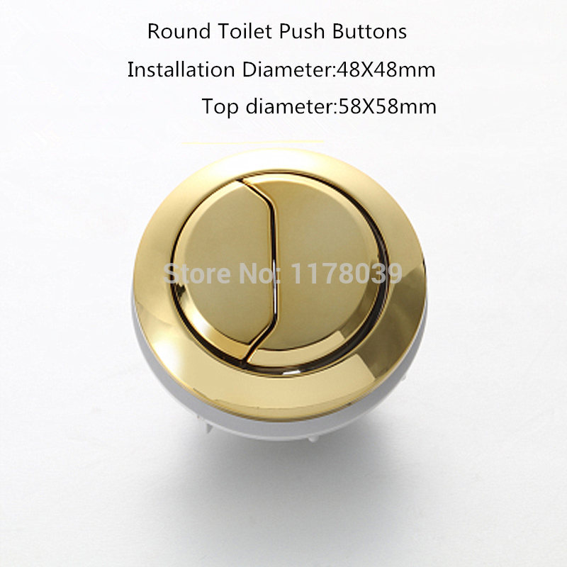 Installation Diameter 48mm toilet push buttons,Top diameter 58mm Round toilet dual push buttons,Toilet water tank Push Button