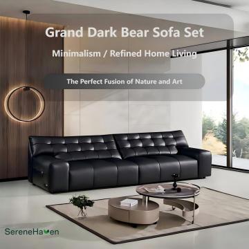 Elegante divano in pelle premium dal design modulare