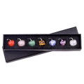 7 Chakra Gemstone 20MM Pumpkin Oranment for Home Office Decor In black box