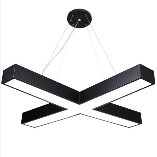 Black/White Iron+Acrylic 48W X-Shaped Pendant Chandelier Lighting
