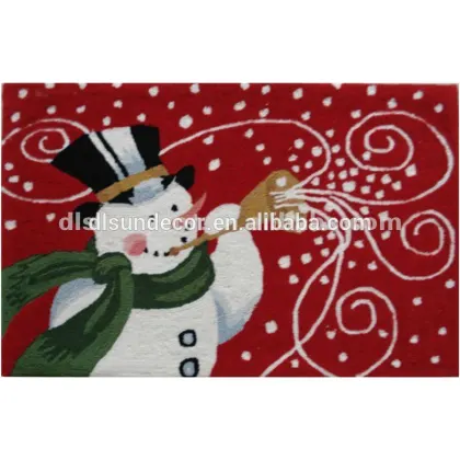 Polyester hand made christmas rugs seasonal rug