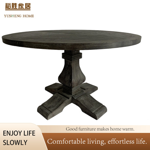 Mesa de madeira elegante para espaços de jantar domésticos modernos