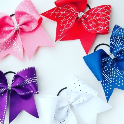 personalized uds cheer bow rhinestone motif