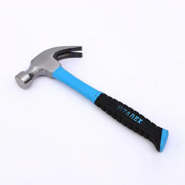 High Quality Stubby Plastic Nail Claw Hammer with Fiberglass Rubber Handle (8oz, 12oz, 16oz)