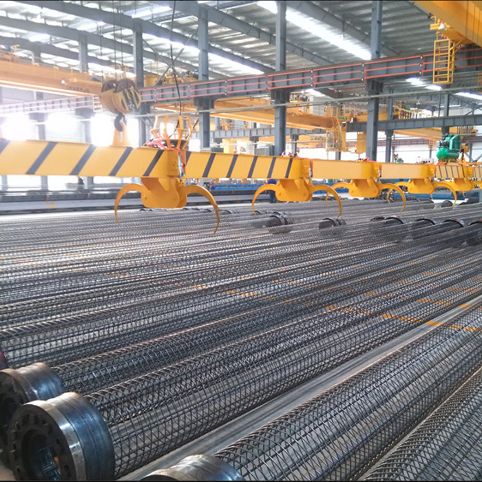 Precast concrete pile wire cage welding machine