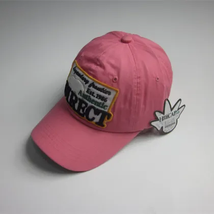 Adult Pink Patch Sports Cap Wholesale