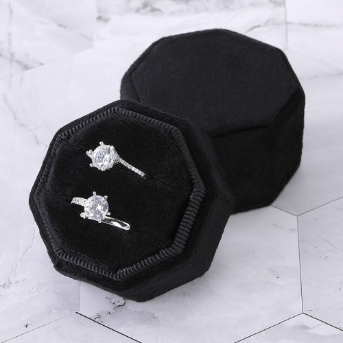 Best-Selling Engagement Pink Double Ring Octagon Box
