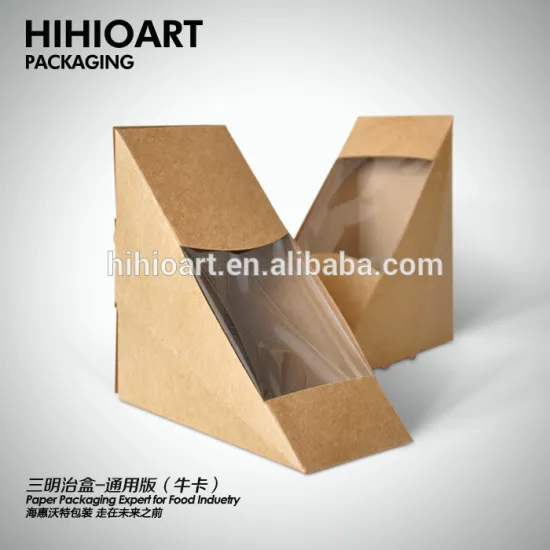 kraft triangle sandwich box