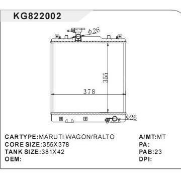auto radiator car:MARUTI WAGON/RALTO