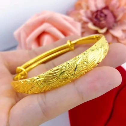Dragon Phoenix Gold Plated Bracelet: Wholesale Supply, Wedding & Party Gift