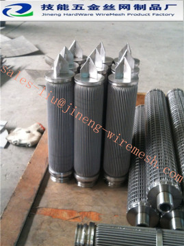 Stainless steel sintered mesh dust removal filter cartridge