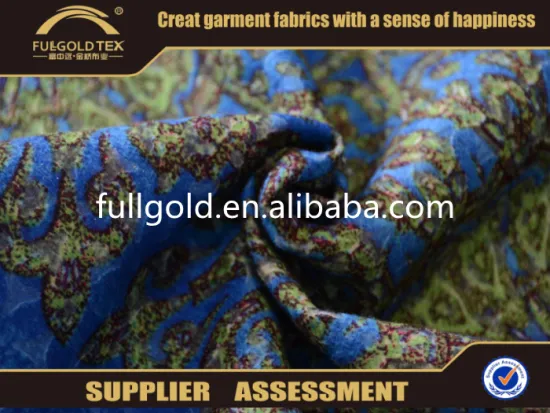 Custom High Quality Unique Design Knit Burn out Fabric For Fashionbale Garment