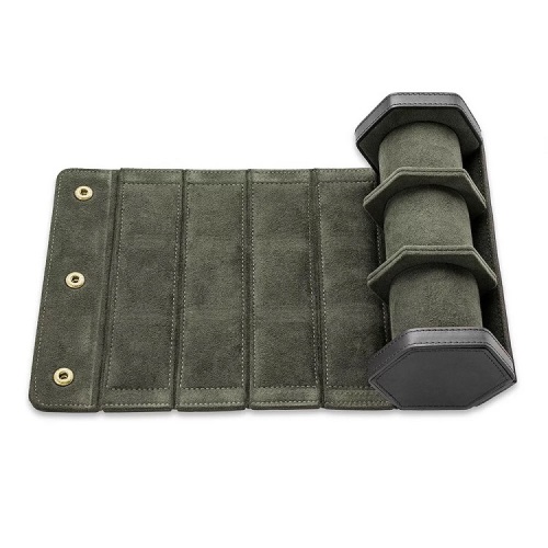 PU Leather Portable 3-slots rolling watch boxes