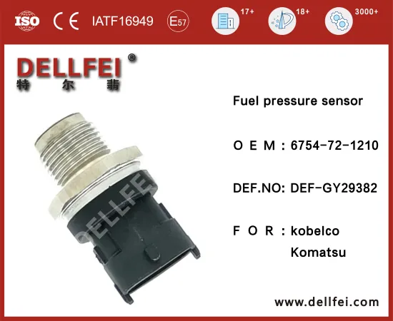 Engine Fuel Common Rail Pressure Sensor 6754-72-1210 for Komatsu/kobelco