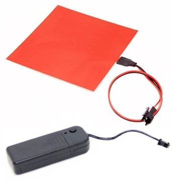 Multi Size EL Panel with DC3V Battery Driver - Red