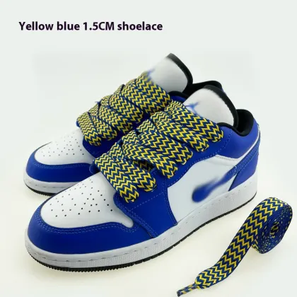 Colorful No-Tie Wave Pattern Canvas Shoelaces for Sneakers (AJ1(AF1)/Dunk/Lanvin) - 15cm to 30cm