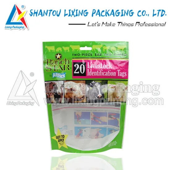 Animal tag packaging bag