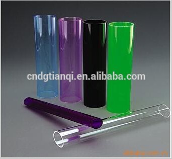 Supply colorful round hollow high clear PMMA material stick plastic tube