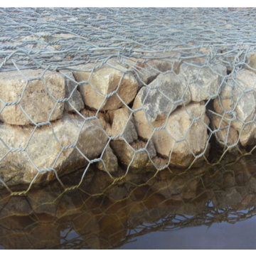 Galvanis heksagonal, kawat Mesh tenun Gabion Box