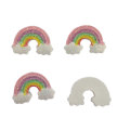 Paillettes résine arc-en-ciel nuages ​​bricolage artisanat décoration de la maison enfants accessoires de cheveux à la main breloques à dos plat