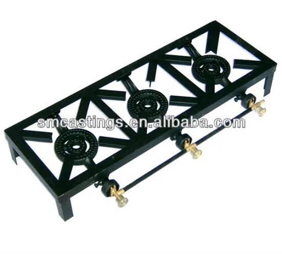 Cast Iron Cooking Stove Three Burner Gas Stove SGB Series