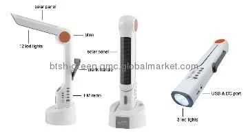 Solar Flashlight&Mutifunctional Desk Lamp