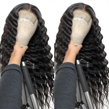 Loose Deep Lace Front Wig Mink Brazilian Virgin Cuticle Aligned Human Hair Full Hd Lace Closure Wig Pre Plucked With Baby Hair
