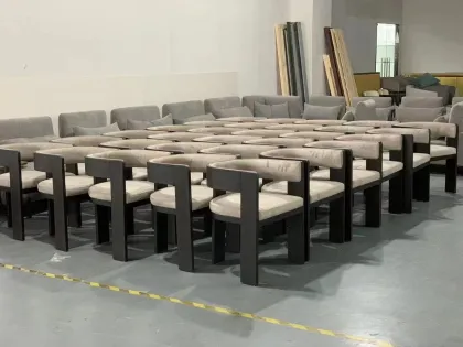 Elgin Fabric Upholstered Solid Oak Dining Armchair