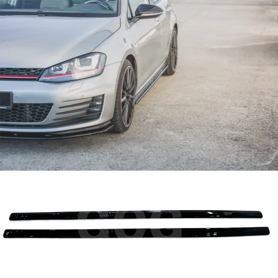 Custom ABS Gloss Black Side Skirt Splitter MAX Style for 2014-2017 VW Golf MK7 GTI