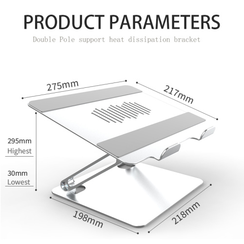 Suporte para notebook dobrável ajustável com suporte multi-ângulo