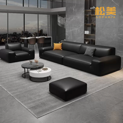 Модульный кожаный диван Moss с тканевой обивкой