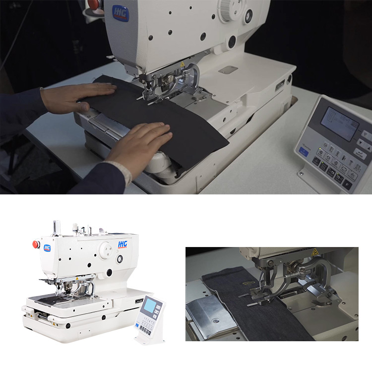 ماكينة خياطة ثقب زر الجينز الصناعية 9820 نوع