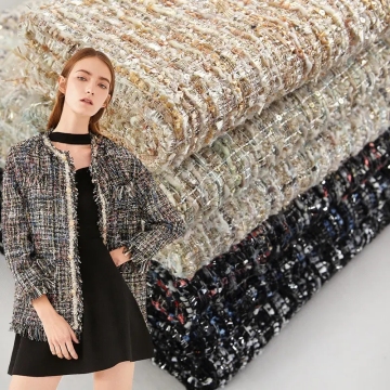 Knitted yarn dyed metallic spandex chanelstyle-3284