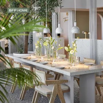 BFP Customize Cafe Restaurant Furniture: Dining Table and Chair Sets for Canteen and Commercial Use