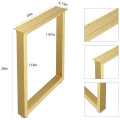 أرجل طاولة معدنية فاخرة باللون الذهبي مقاس 28 بوصة