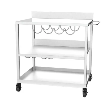 Stainless Steel Plancha Grill Trolley