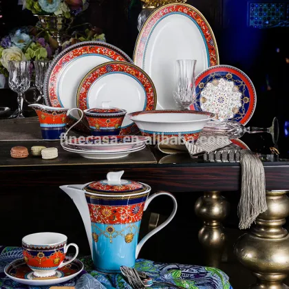 47 Pieces Luxury bone china tableware set