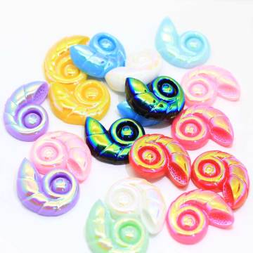 Beliebte bunte Schneckenhaus geformte Harz Cabochon für DIY Craftwork Dekor Perlen Charms Telefon Shell dekorative Schleim