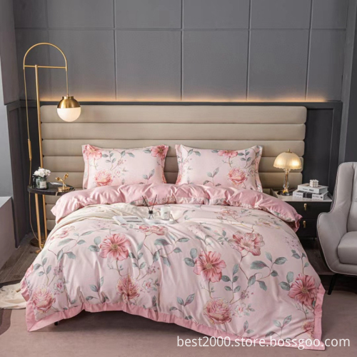 King/Queen Size Colorful Comforter cover 4-Piece Bedding Set