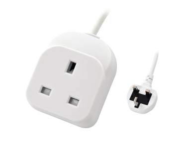 UKCA Certified Socket Power Strip with 13A, 250V~, Children Protection Feature - H05VV-F 3G1.25mm², 1 Meter Length - CE Approved