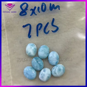 The Natural Larimar sky-blue cabochon shape semiprecious stone